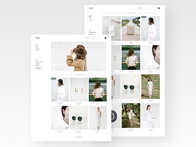 Online store website template design by Ana K on Dribbble