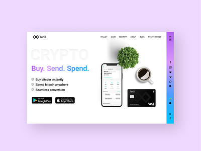Crypto agency website design