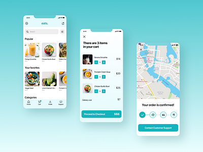 Food ordering mobile app design