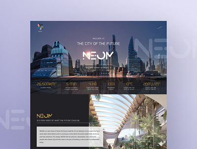 NEOM The City of the Future Website Redesign - UI/UX design figma mockup ui ui ux uiux web design