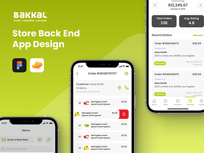 Store Back End Mobile App Design appdesign design figma mobileapp mockup ui ui ux uiux