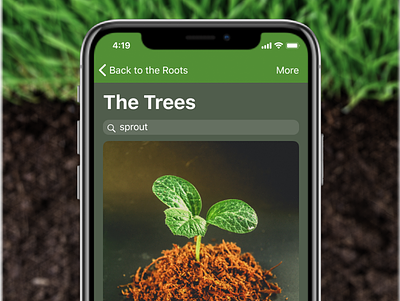 Sprout mockup ios mobile app design uidesign