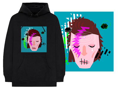 Retinal migraine Bowie hoodie