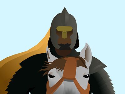 Knight game of thrones got horse illustration knight