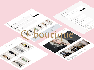 Q boutique — E commerce website e commerce fashion interaction interface store ui ui design