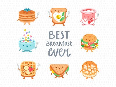 Breakfast breakfast characters contest creative market food playoff stolenpencil xprocrastinationcontest