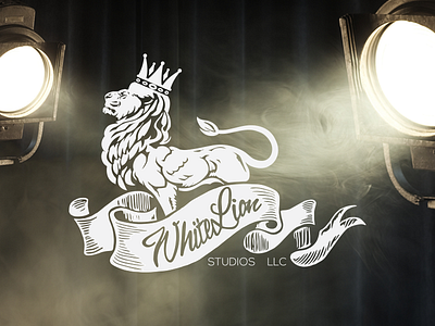 White Lion Studios Logo logo studios typography white lion