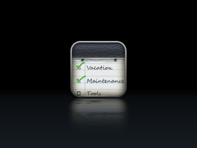 Check-it! check checklist icon iphone leather paper