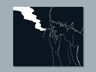 Smoker Sketch Illustration art artist artwork design figma graphic design illustration illustrator sketch