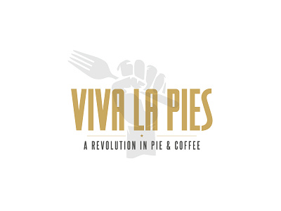 Viva La Pies Logo brand fork gold identity illustration logo pie pies