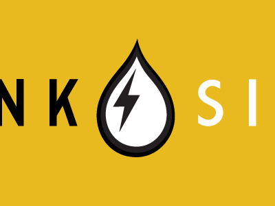 Ink Signals Logo ink lightning signal yellow