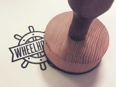 Wheelhouse Stamp brand id ink logo mark stamp steering wheel wheelhouse wood