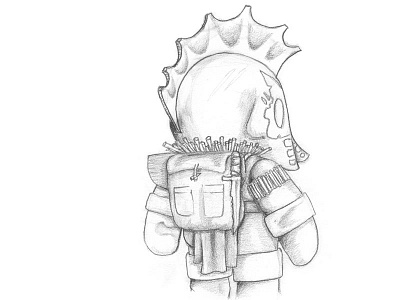 Rivals - Brighton "The Bare Knuckle" Character Sketch character cog drawing gear nautilus rivals sketch