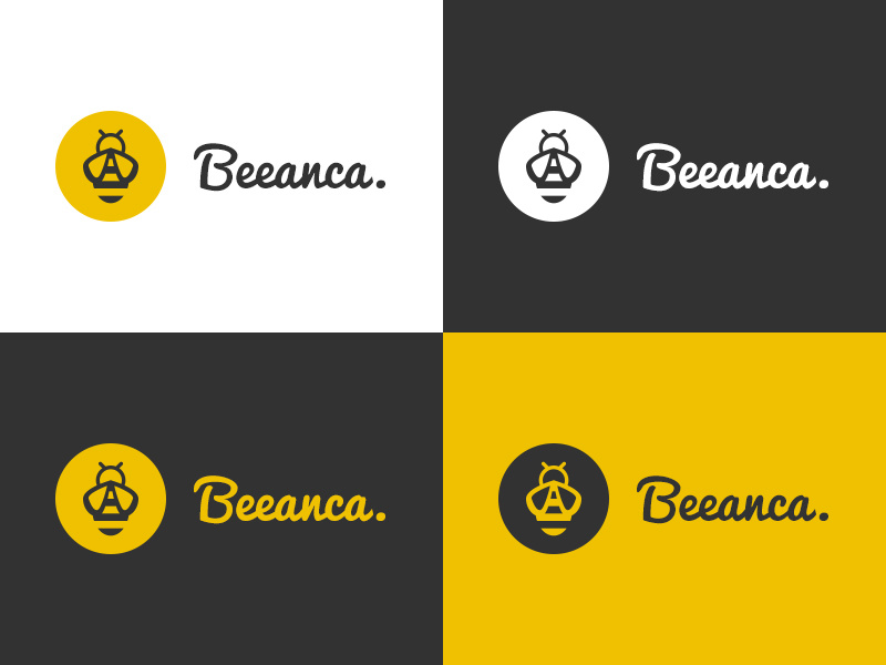 Beeanca Logo bee simple logo