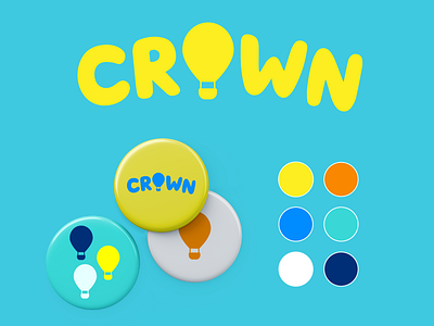 Daily Logo Challenge // #1 Hot Air Balloon - Crown branding crown daily logo challenge hot air balloon logo whimsical