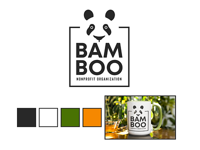 Daily Logo Challenge // #3 Panda Nonprofit - Bamboo bamboo branding daily logo challenge logo nonprofit panda