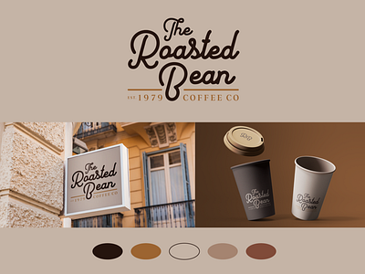 Daily Logo Challenge // #6 Coffee Shop - The Roasted Bean branding coffee shop daily logo challenge logo the roasted bean vintage