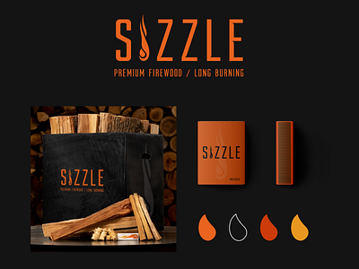 Daily Logo Challenge // #10 Flame - Sizzle branding daily logo challenge firewood flame logo premium sizzle