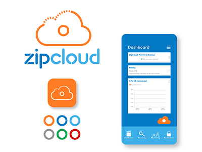 Daily Logo Challenge // #14 Cloud Computing - Zip Cloud branding cloud computing daily logo challenge logo ui ux zip cloud