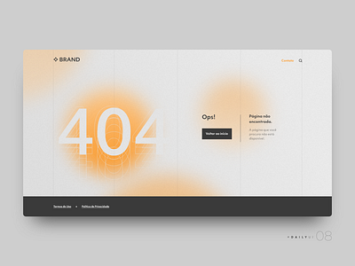 404 Page - Daily UI #008 404 404 page adobe xd dailyui orange gradient ui design