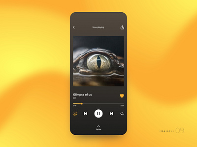 Music player - Daily UI #009 dailyui music app music player ui