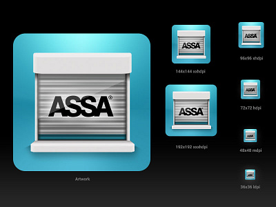 Assa Abloy Android Icon Design android garage door icon design photoshop