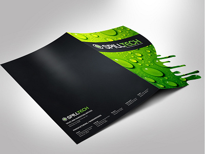 Spill Tech Die Cut Folder Concept creative direction die cut photoshop print design