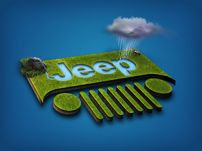 Jeep Logo Island automotive illustrator island jeep photoshop