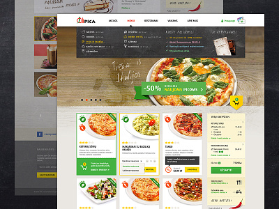 Chili pizza website deals e commerce eshop food ordering grid photos pizza restaurant ui ux web website