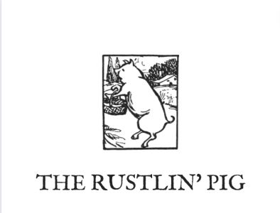 The Rustlin' Pig branding canva design illustration logo ui ux