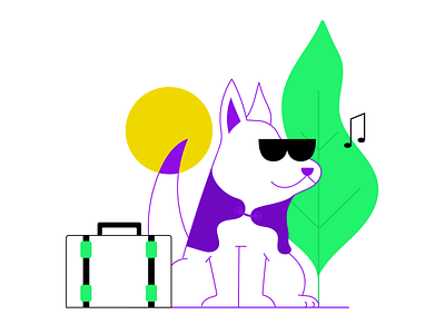 Holidog cool dog holiday sun sunglasses trip