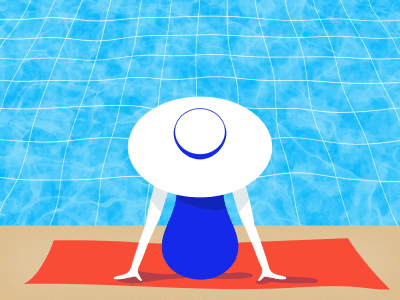 Poolside after effects happy hat holiday illustration pool poolside relax relaxing summer sun towel vacation water