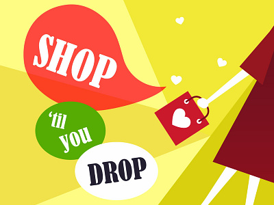 Shoptilyoudrop design illustration