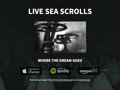 Live Sea Scrolls website music one page simple web design web development