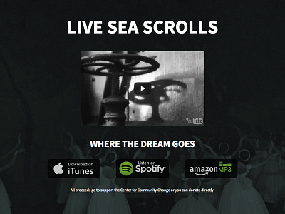 Live Sea Scrolls website music one page simple web design web development