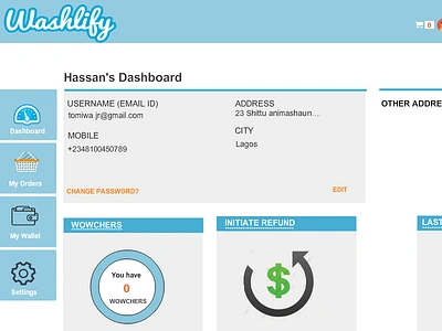 Wireframe - Washlify laundromat laundry nigeria wireframe