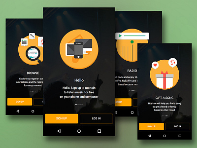 Music App -iOS and Android android app design ios mobile app ui ui design ux ux design