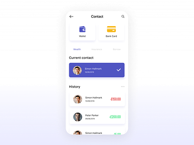 Personal Wallet design fintech ui ux