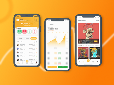 Crypto NFTs Mobile Design