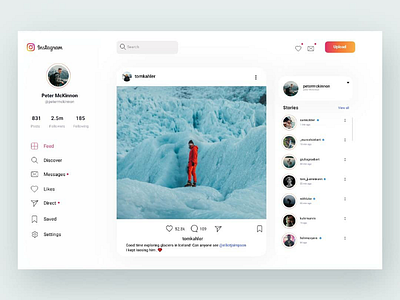 Instagram redesigned webdesign instagramdesign uiux