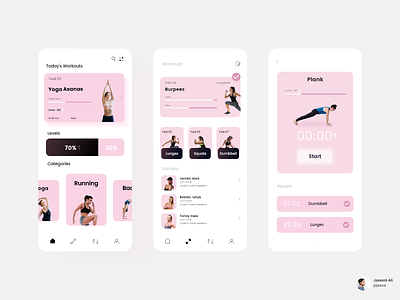 Fitness App design appdesign appui appuidesign design fit fitness app mobile mobile design ui uidesign uiux ux uxdesign