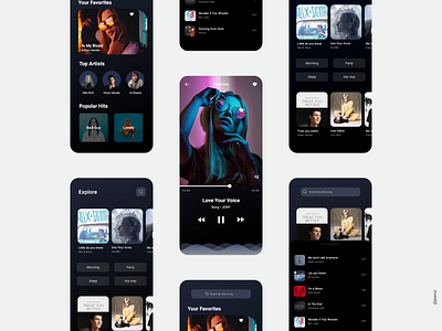 Music App ful design app concept design app designs full screen mobile app mobile app design mobile ui music music app music player uidesign uiux