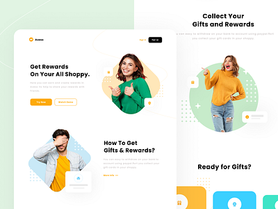 Shopping rewards landing page