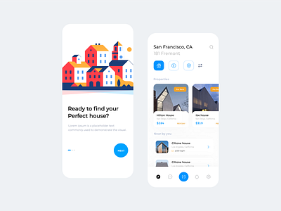 Real Estate App Design appdesign clean dailyui design designer dribbble figma home minimal mobile mobile app top trend ui uidesign uiux userinterface ux uxdesign