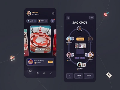 Poker Game App Exploration appdesign design designer designscreens discover game gameapp gamedesign graphic design mobile app poker pokergame popular trend ui uidesign uiux userinterface uxdesign wearehybreed