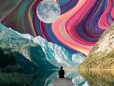 Liquid Sky, 2021 collage collage art design digital art graphic design photoshop psychedelia psychedelic