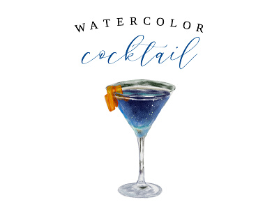 Watercolor signature cocktail illustration cocktail signature cocktail watercolor cocktail