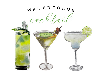Watercolor cocktail, signature cocktail signature cocktail watercolor cocktail