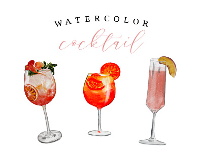 Signature cocktails illustrations