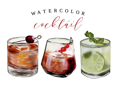 Signature cocktails illustrations